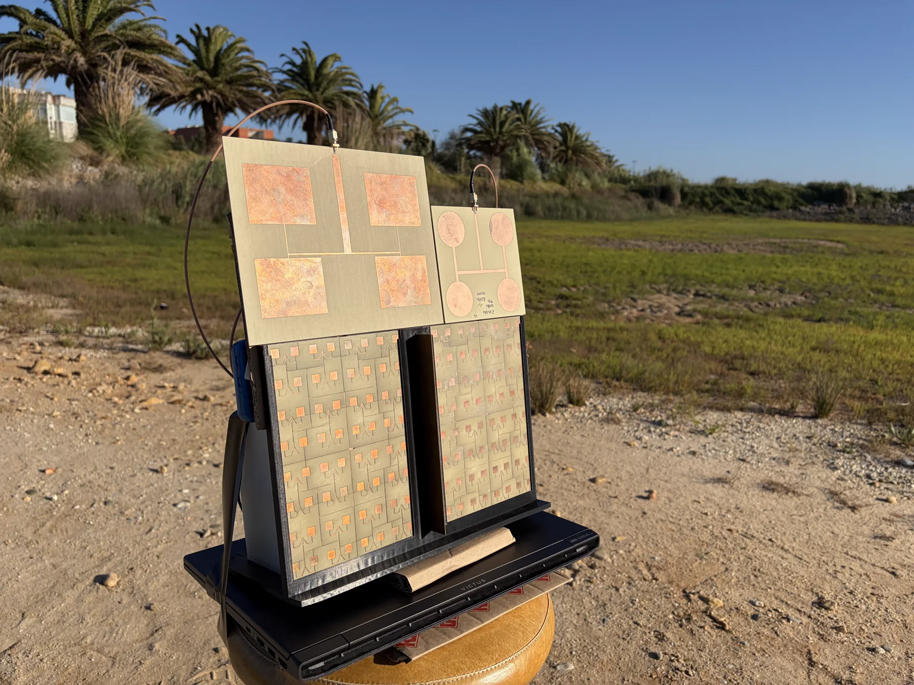 RF-Sentinel radar hardware deployed during outdoor field testing